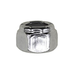 1/4"-28 Nylon Insert Hex Stop Nut, Zinc