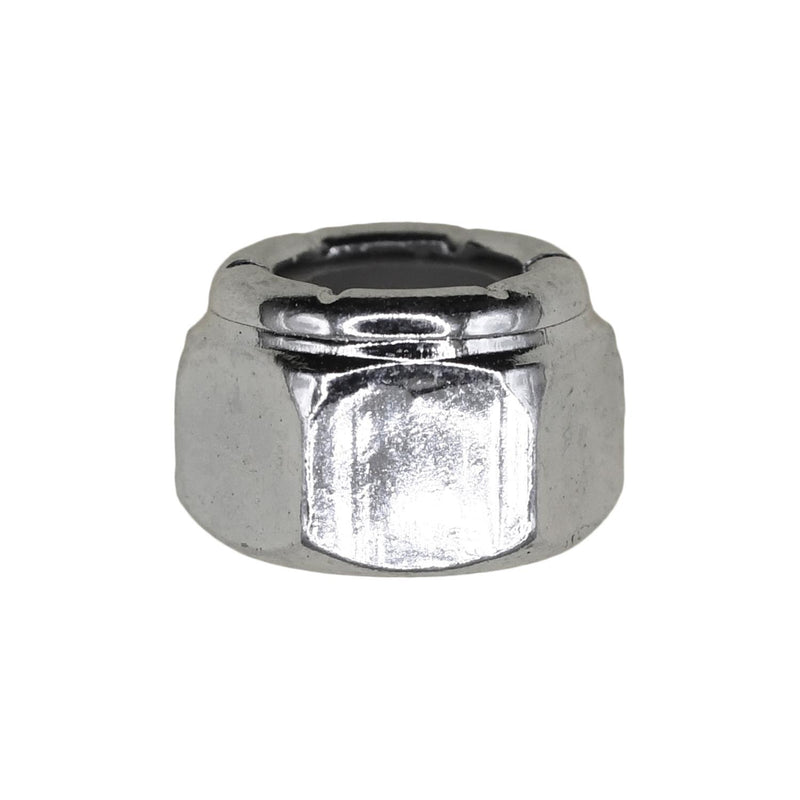1/4"-28 Nylon Insert Hex Stop Nut, Zinc