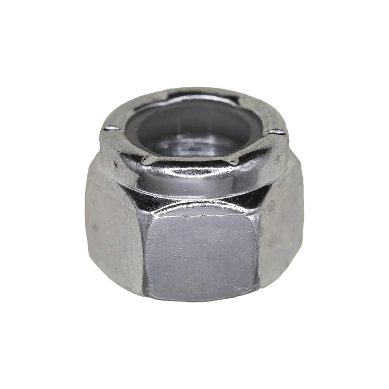 3/8"-24 Nylon Insert Hex Stop Nut, Zinc