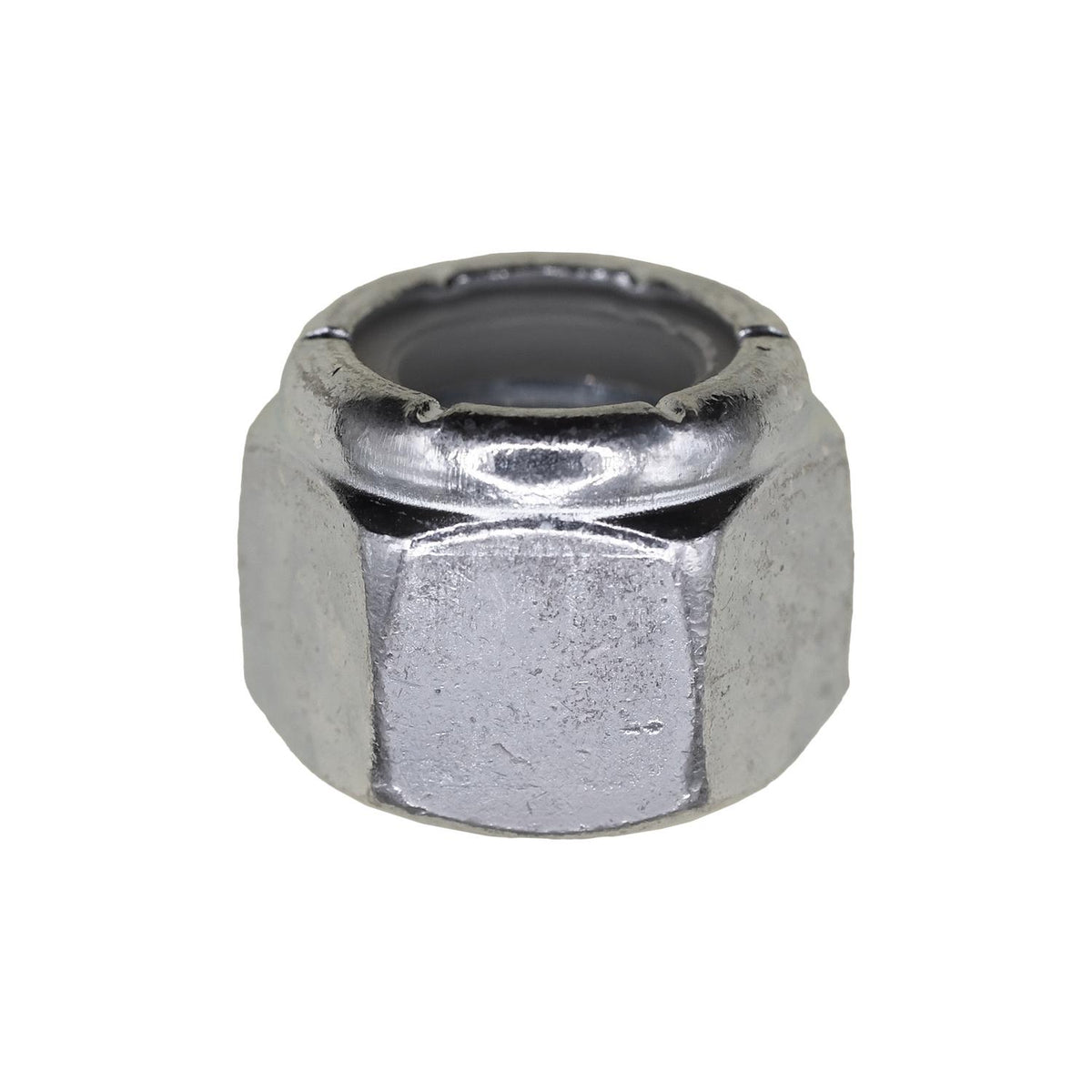 1/2"-13 Nylon Insert Hex Stop Nut, Zinc