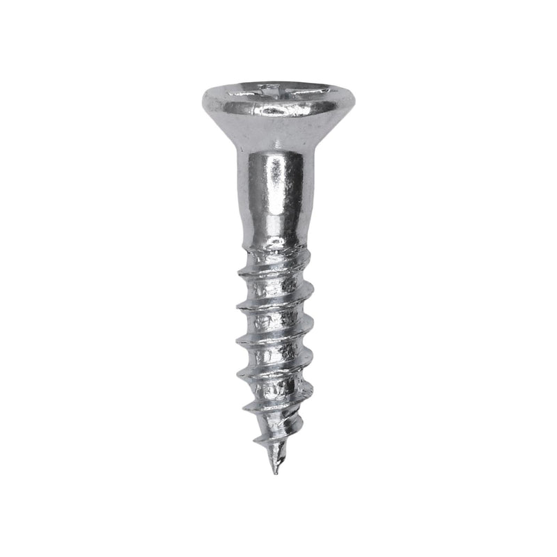 3/4" Phillips Flat Head Wood Screw, Zinc