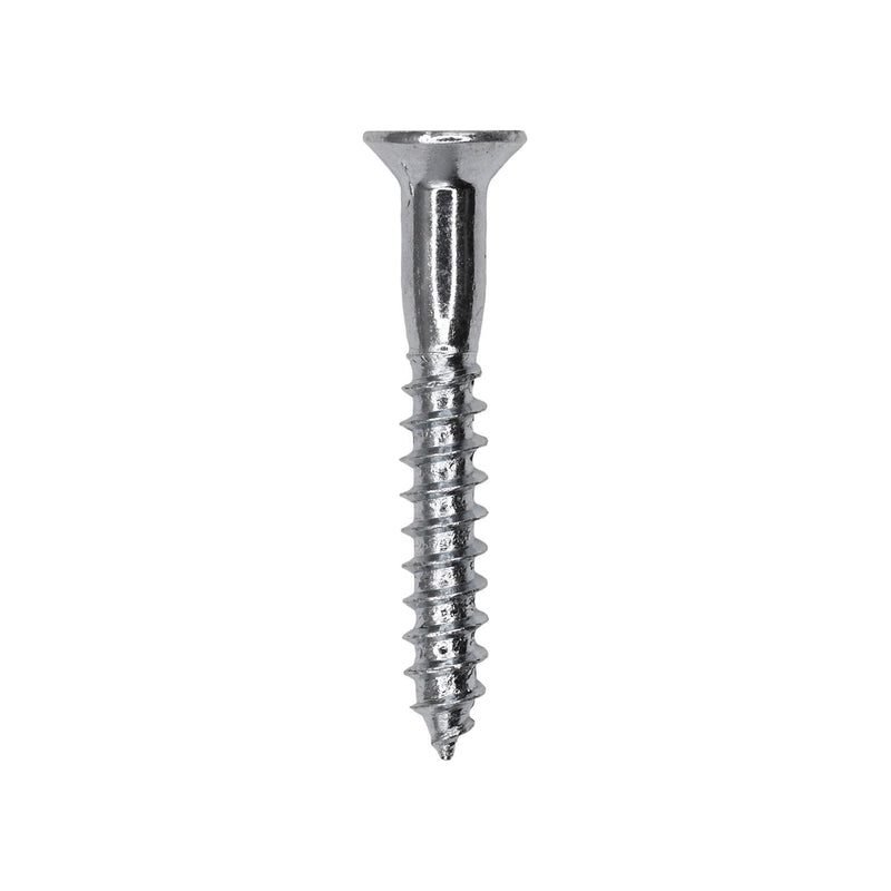 1-1/4" Phillips Flat Head Wood Screw, Zinc