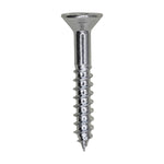 1-1/4" Phillips Flat Head Wood Screw, Zinc