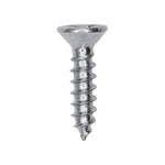 #12x1" Phillips Flat Head Wood Screw, Zinc