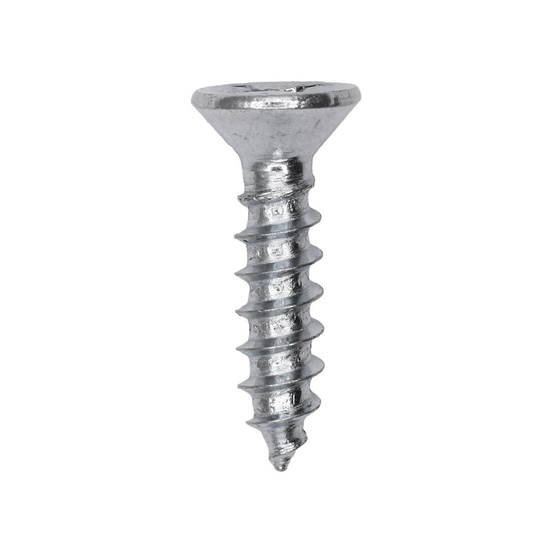 #12x1" Phillips Flat Head Wood Screw, Zinc