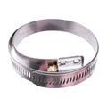 4-1/4" 300 Stainless Steel Band & Saddle, Steel Screw Hose Clamps, Plated Screw & Housing
