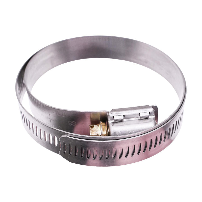 4-1/4" 300 Stainless Steel Band & Saddle, Steel Screw Hose Clamps, Plated Screw & Housing