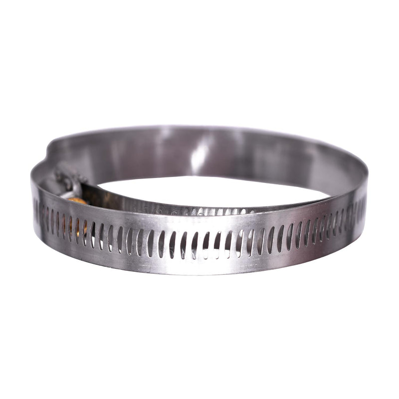 4-3/4" 300 Stainless Steel Band & Saddle, Steel Screw Hose Clamps, Plated Screw & Housing