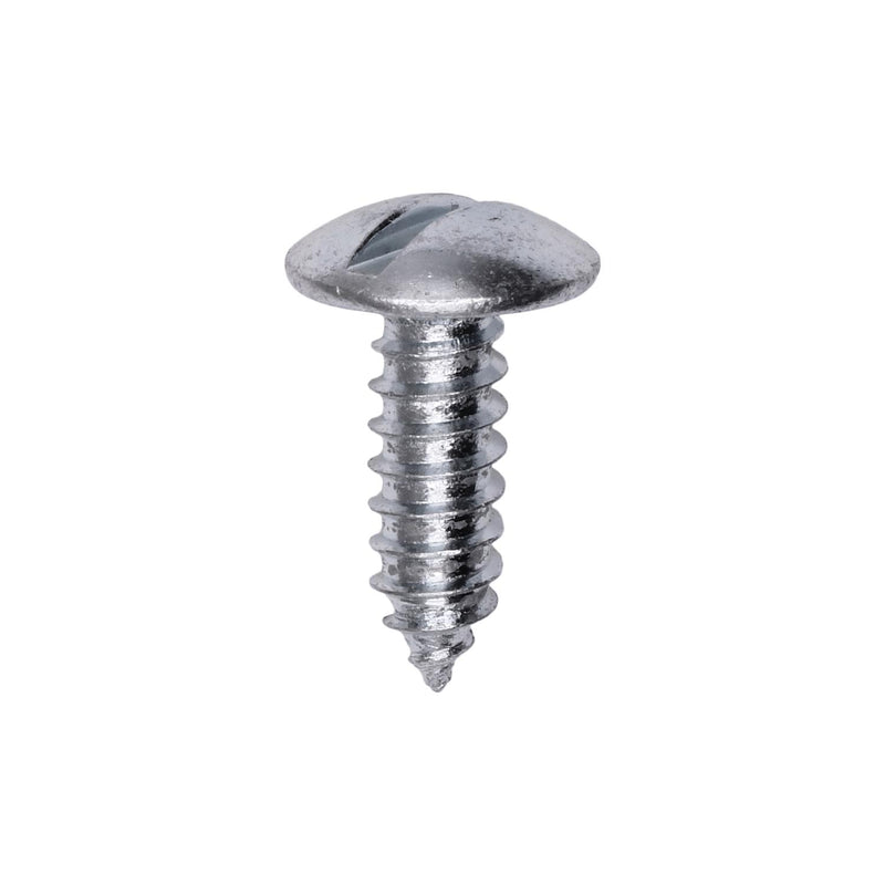 #14x3/4" Slotted Truss Head License Plate Screw, Type A/AB, Zinc