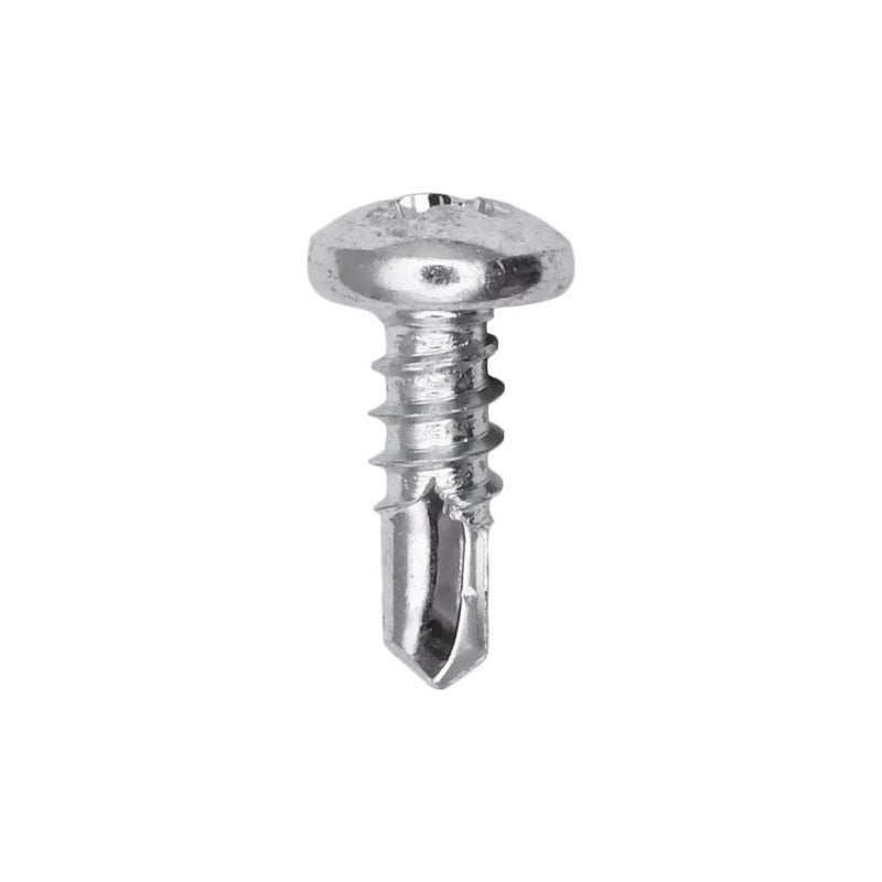 #8x1/2" Phillips Pan Head Teks Tapping Screw, Type 2 Self-Drilling Tek, Zinc