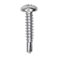 #10x1" Phillips Pan Head Teks Screw, Type 2 Self-Drilling Tek, Zinc