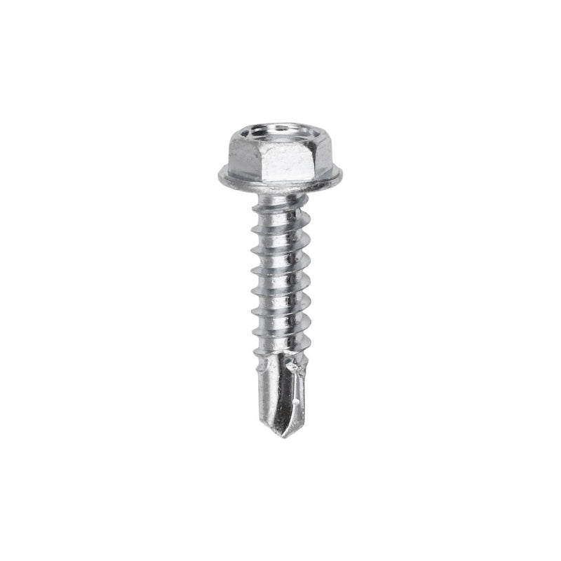 #8x3/4" Hex Head Washer Teks Tapping Screw, Type 2 Self-Drilling Tek, Zinc