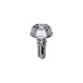 #10x1/2" Hex Head Washer Teks Tapping Screw, Type 2 Self-Drilling Tek, Zinc