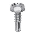 #10x5/8" Hex Head Washer Teks Screw, Type 2 Self-Drilling Tek, Zinc