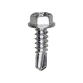 #12x3/4" Hex Head Washer Teks Screw, Type 3 Self-Drilling Tek, Zinc