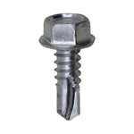 #14x3/4" Hex Head Washer Teks Screw, Type 3 Self-Drilling Tek, Zinc