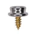 #8x5/8" Brass Stud Snap Fastener, Nickel