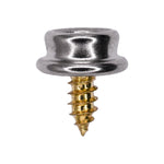 #8x5/8" Brass Stud Snap Fastener, Nickel