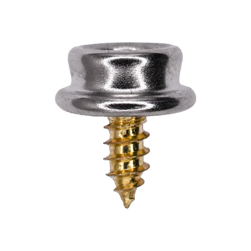 #8x5/8" Brass Stud Snap Fastener, Nickel