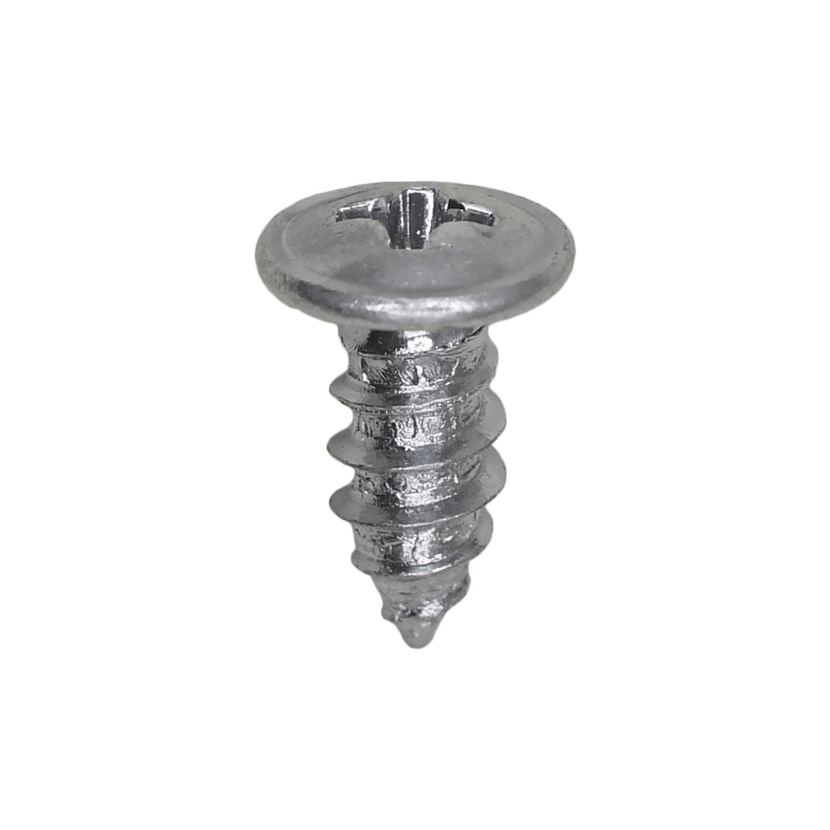 #8-18x3/8" Phillips Truss Head Special Round Washer Tapping Screw, Type A/AB, 9/32" Washer, Zinc