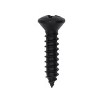 #8x3/4" Phillips Oval Head Tapping Screw Oxide, Type A/AB, Black Oxide, Standard