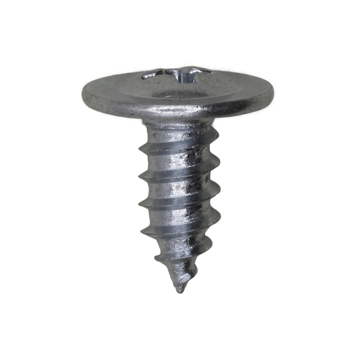 #8x3/8" Phillips Truss Head Oval Washer Tapping Screw, Type A/AB, 3/8" Washer, Zinc