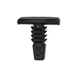 3/16"x7/16" Black Nylon Weatherstrip Retainer, 3/16"x1/2" Head