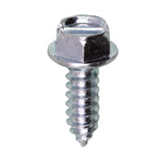 #14x3/4" Slotted Hex Head Flange Washer License Plate Screw, Type A/AB, 1/2" Washer, Zinc
