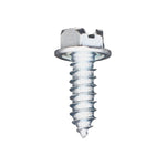 #14x3/4" Slotted Hex Head Flange Washer License Plate Screw, Type A/AB, 1/2" Washer, Zinc