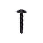 #8x1" Phillips Oval Head SEMS Countersunk Washer Tek, Type 2 Self-Drilling Tek, Black Phosphate, #8-18x1", COUNTERSUNK