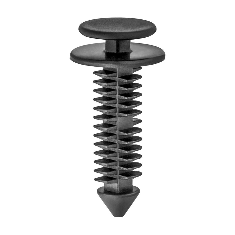 11/32"x1-1/8" Black Nylon Seat Back Panel Fir Tree Retainer, 5/8" Head