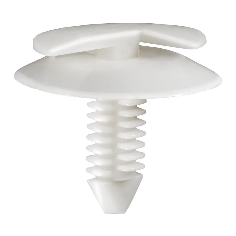 5/16"x11/16" White Nylon Door Trim Fir Tree Retainer Amc, 15/16" Head