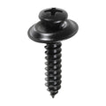 #10x1" Phillips Oval Head SEMS Tapping Screw, Type A/AB, Black Phosphate