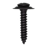 #10x1" Phillips Oval Head SEMS Tapping Screw, Type A/AB, Black Phosphate