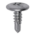 #8x1/2" Phillips Truss Head Washer Teks Tapping Screw, Type 2 Self-Drilling Tek, 7/16" Washer, Zinc