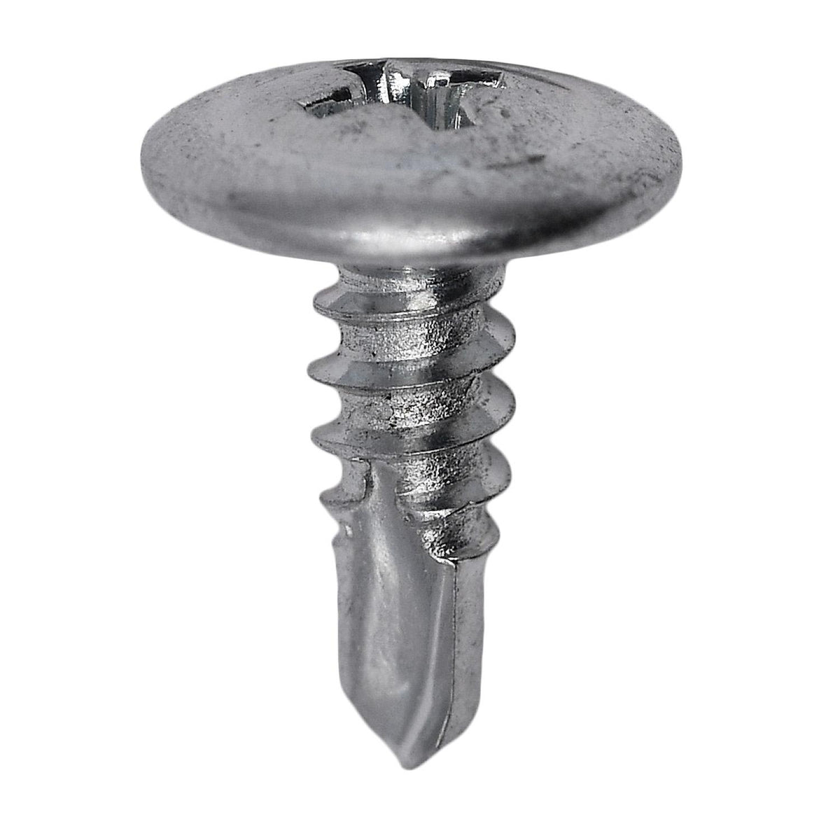 #8x1/2" Phillips Truss Head Washer Teks Tapping Screw, Type 2 Self-Drilling Tek, 7/16" Washer, Zinc