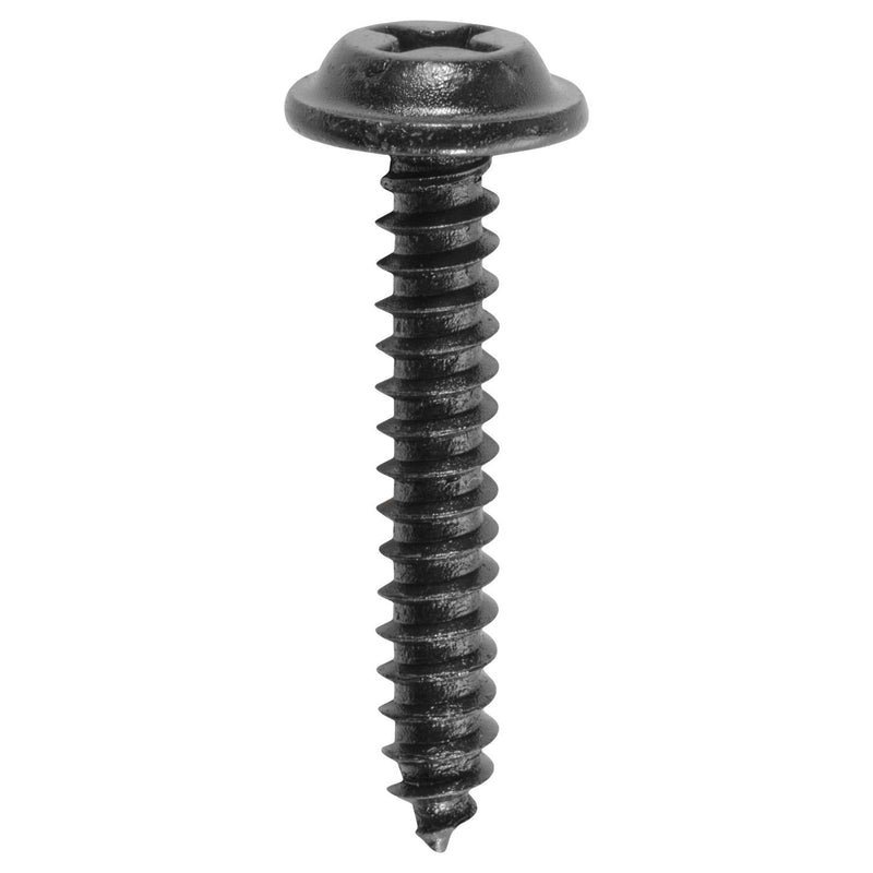 #8x1" Phillips Truss Head Flat Washer Tapping Screw, Type A/AB, Black E-Coat