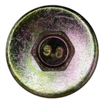 M6-1.0x28mm Hex Head SEMS Indented Washer with Dog Screw, Dog Point, 19mm Washer, Yellow Zinc Chromate