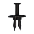 1/2"x3/4" Black Push-Type Retainer, 1" Head