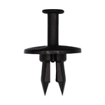 1/2"x3/4" Black Push-Type Retainer, 1" Head