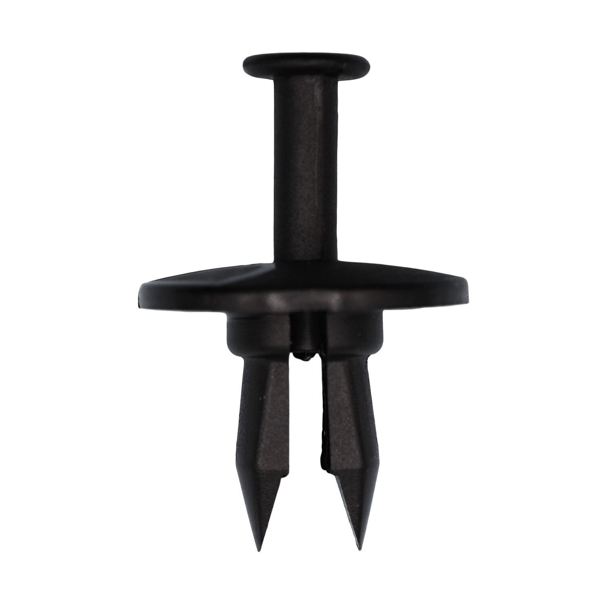 1/2"x3/4" Black Push-Type Retainer, 1" Head