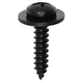 #8x3/4" Phillips Pan Head SEMS Tapping Screw, Type A/AB, 1/2" Washer, Black Phosphate