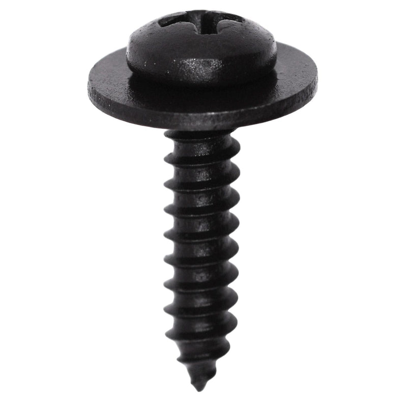 #8x3/4" Phillips Pan Head SEMS Tapping Screw, Type A/AB, 1/2" Washer, Black Phosphate