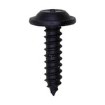 #10x3/4" Phillips Truss Head Flat Washer Tapping Screw, Type A/AB, Black E-Coat