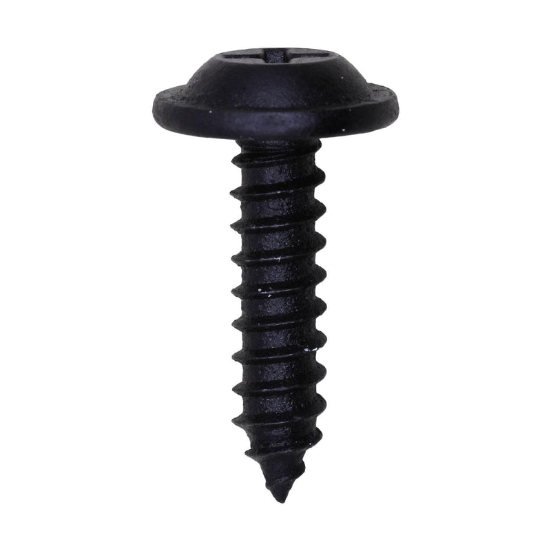 #10x3/4" Phillips Truss Head Flat Washer Tapping Screw, Type A/AB, Black E-Coat