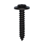 #10x1" Phillips Truss Head Flat Washer Tapping Screw, Type A/AB, Black E-Coat
