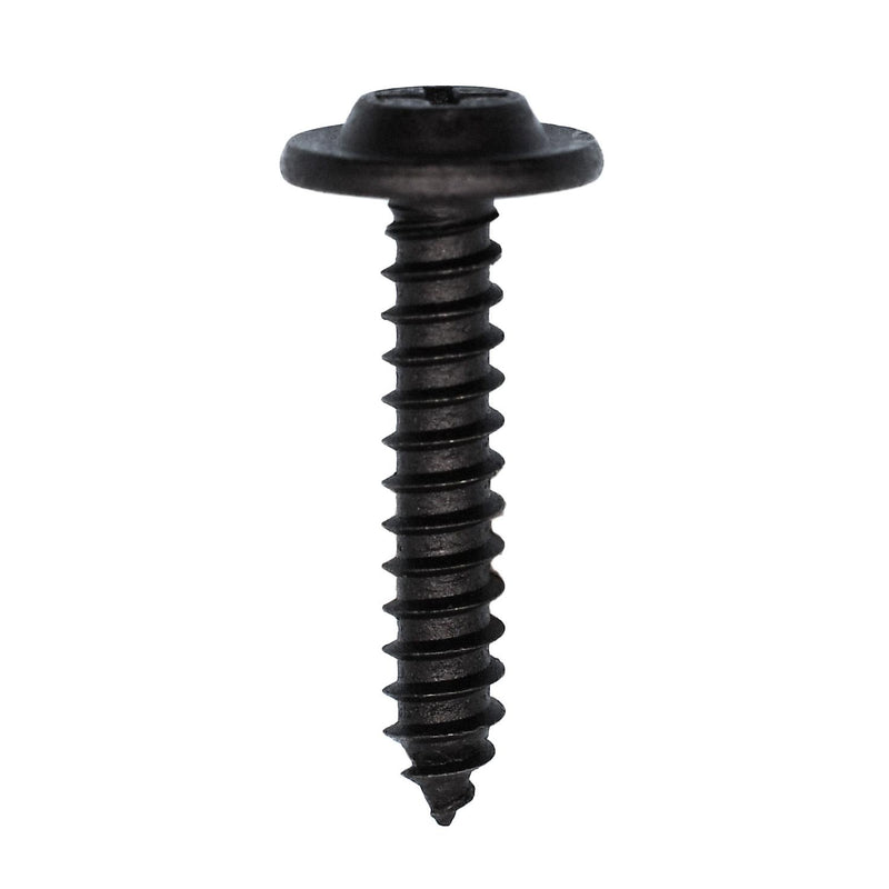 #10x1" Phillips Truss Head Flat Washer Tapping Screw, Type A/AB, Black E-Coat