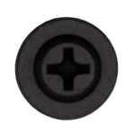 #10x1" Phillips Truss Head Flat Washer Tapping Screw, Type A/AB, Black E-Coat