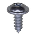 #10x1/2" Phillips Truss Head Flat Washer Tapping Screw, Type A/AB, 15/32" Washer, Zinc