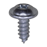 #10x1/2" Phillips Truss Head Flat Washer Tapping Screw, Type A/AB, 15/32" Washer, Zinc